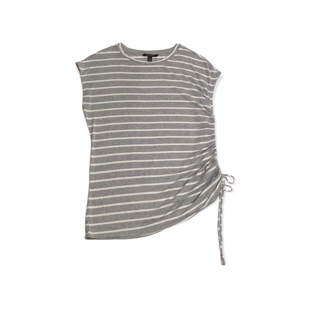 BANANA REPUBLIC | grey and white striped top.  size M NWOT
